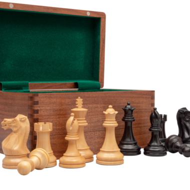 Ensemble d’échecs Staunton Compétition Noir et Wengé avec Coffret