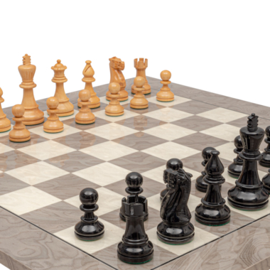 Ensemble d’Échecs Atlantic en Ébène et Frêne Bouleau