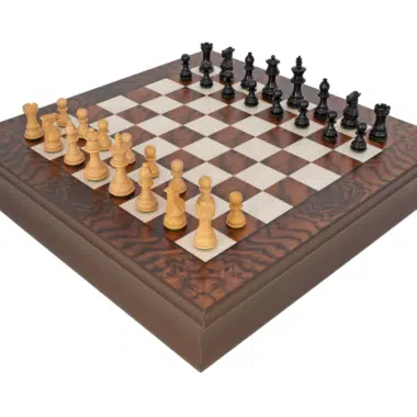 Ensemble d’échecs de luxe Kingsclere en ébène et noyer