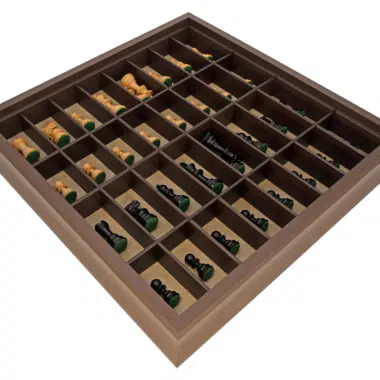 Ensemble d’échecs de luxe Kingsclere en ébène et noyer
