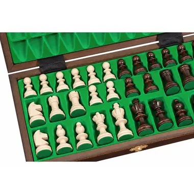 Juego de ajedrez Olympique de madera – Tablero de 36x36 cm con piezas Staunton clásicas