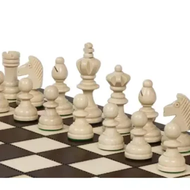 Juego de ajedrez Olympique de madera – Tablero de 36x36 cm con piezas Staunton clásicas