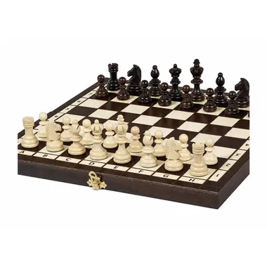 Juego de ajedrez Olympique de madera – Tablero de 36x36 cm con piezas Staunton clásicas
