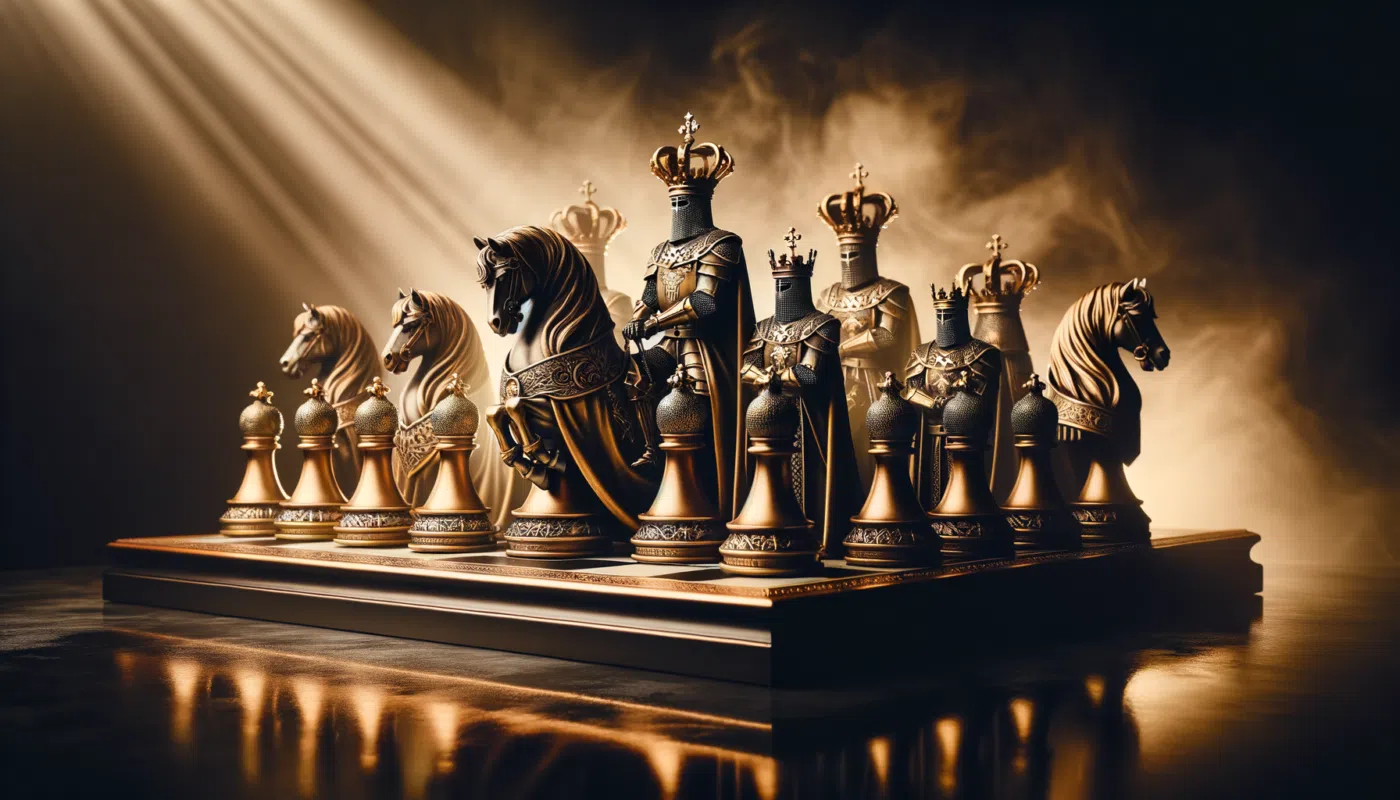 Jeu d'échecs à thème, pièces historiques et fantaisie