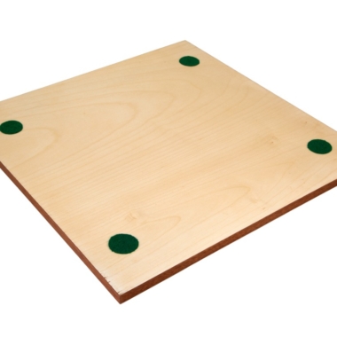 Vista trasera del tablero de ajedrez de madera con protecciones de fieltro - Le Palais Des Echecs