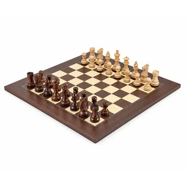 Juego de ajedrez Caballero Francés Palisandro Mongoy en ángulo perspectiva - Le Palais Des Echecs