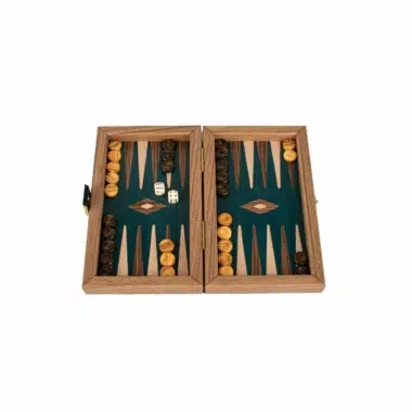 Plateau de backgammon Noyer Américain avec pions et dés - Le Palais Des Echecs