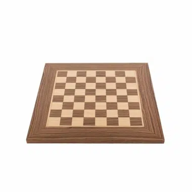 Tablero de ajedrez de madera de olivo y wengué visto desde arriba, diseño elegante - Le Palais Des Echecs