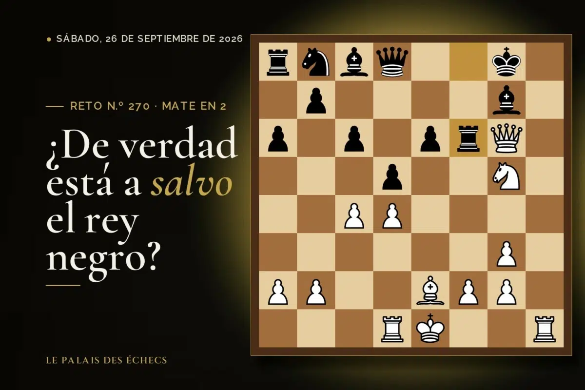 Posición del reto de ajedrez n.º 270: Juegan las blancas y dan mate en 2