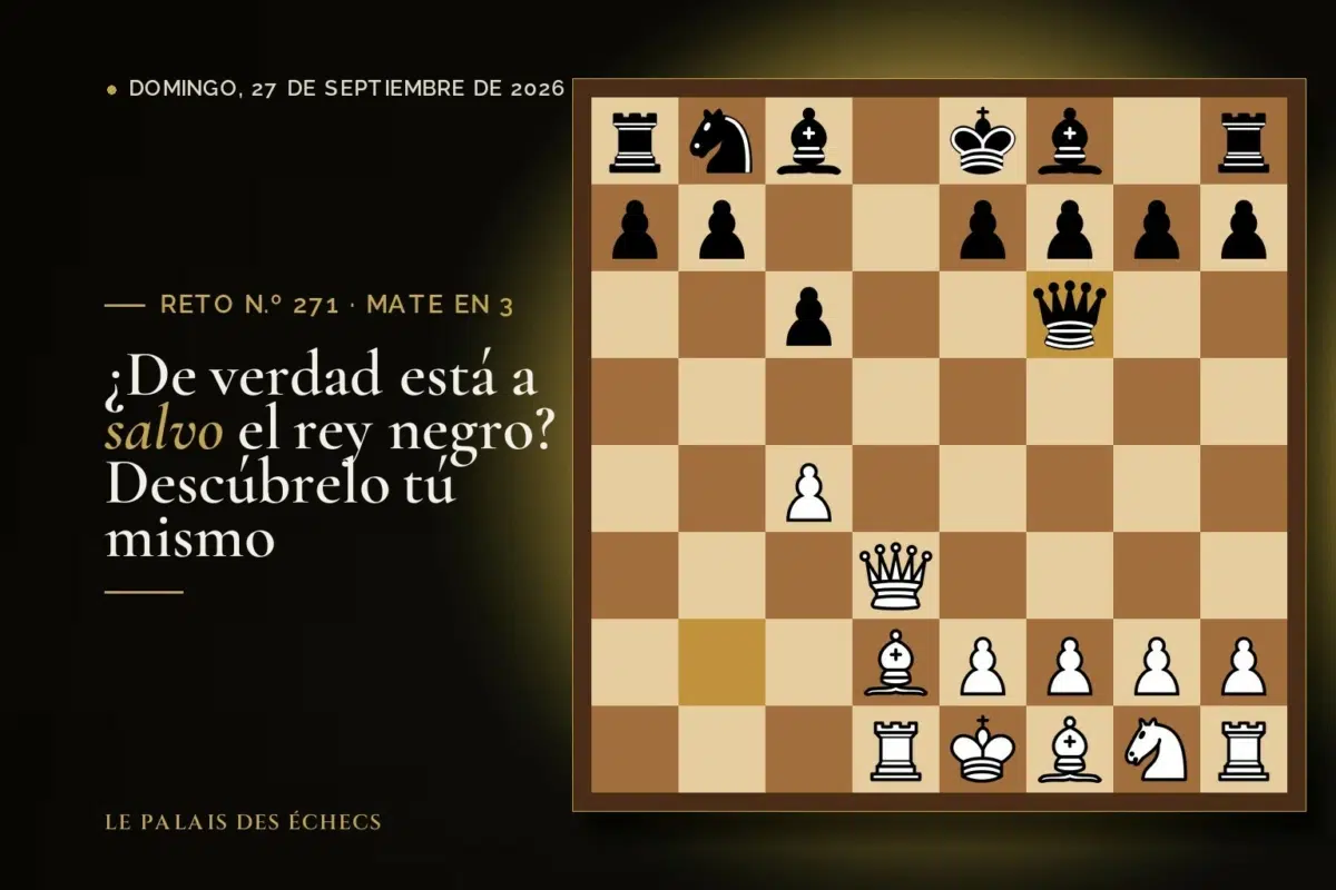 Posición del reto de ajedrez n.º 271: Juegan las blancas y dan mate en 3