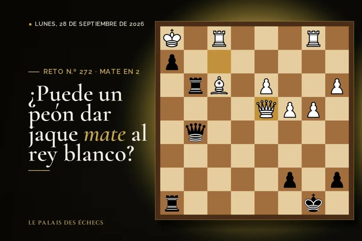 Posición del reto de ajedrez n.º 272: Juegan las negras y dan mate en 2