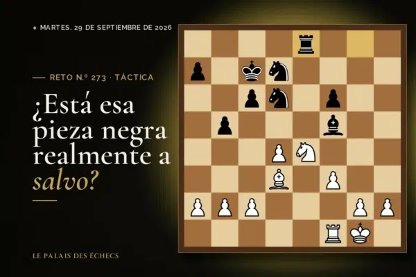 Posición del reto de ajedrez n.º 273: Juegan las blancas y ganan material