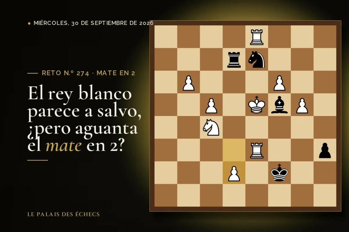 Posición del reto de ajedrez n.º 274: Juegan las negras y dan mate en 2