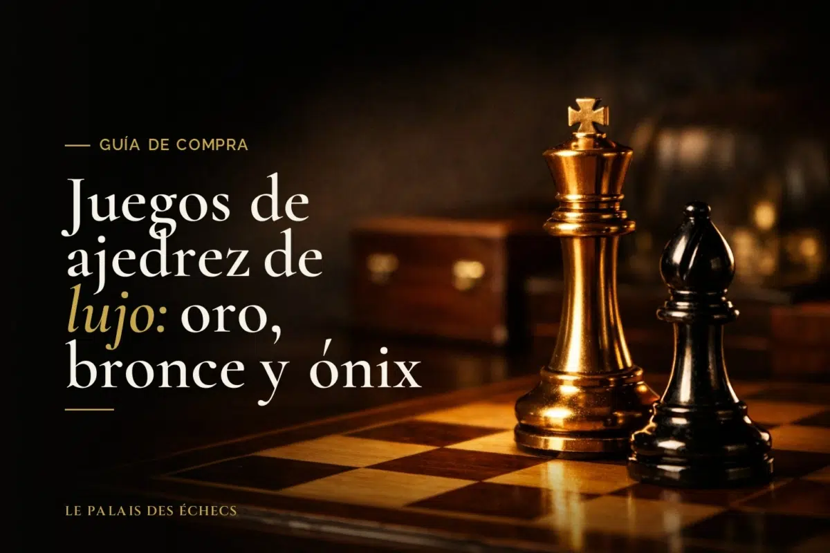 Juegos de ajedrez de lujo: oro, bronce y ónix
