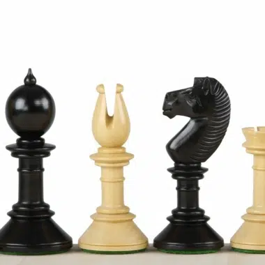 Jeu d'échecs en bois avec pièces noires et claires, design classique 10,5 cm - Le Palais Des Echecs