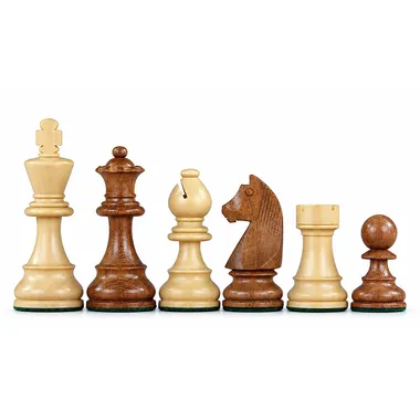 Set de piezas de ajedrez Staunton 4'' en boj iluminado sobre fondo blanco - Le Palais Des Echecs