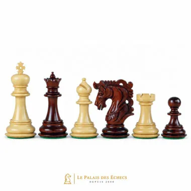 Juego de ajedrez en madera oscura y clara, estilo Staunton, presentación armoniosa - Le Palais Des Echecs