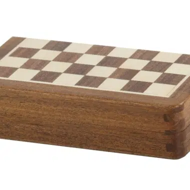 Caja de madera grabada para juego de ajedrez, diseño compacto y refinado - Le Palais Des Echecs
