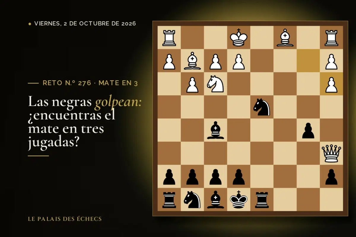 Posición del reto de ajedrez n.º 276: Juegan las negras y dan mate en 3