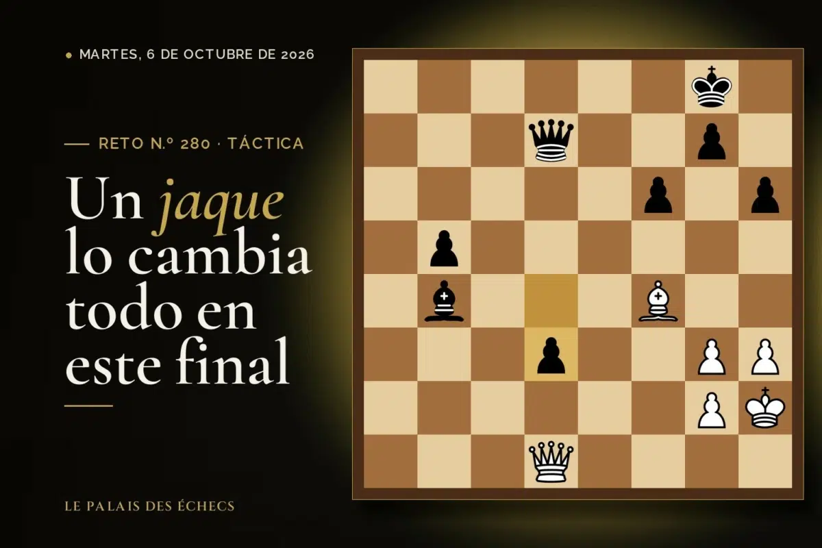 Posición del reto de ajedrez n.º 280: Juegan las blancas y ganan material