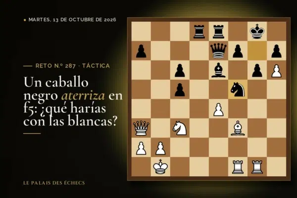 Posición del reto de ajedrez n.º 287: Juegan las blancas y ganan material