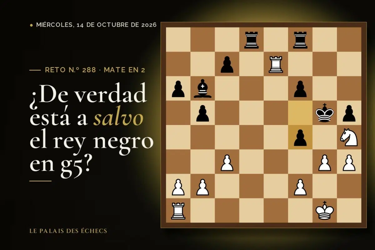 Posición del reto de ajedrez n.º 288: Juegan las blancas y dan mate en 2