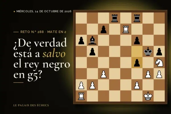 Posición del reto de ajedrez n.º 288: Juegan las blancas y dan mate en 2