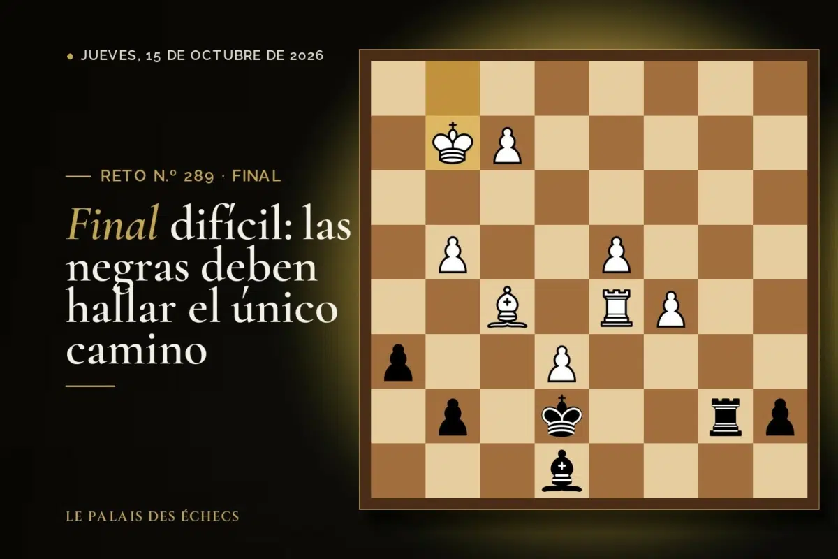 Posición del reto de ajedrez n.º 289: Juegan las negras y ganan
