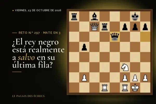Posición del reto de ajedrez n.º 297: Juegan las blancas y dan mate en 3