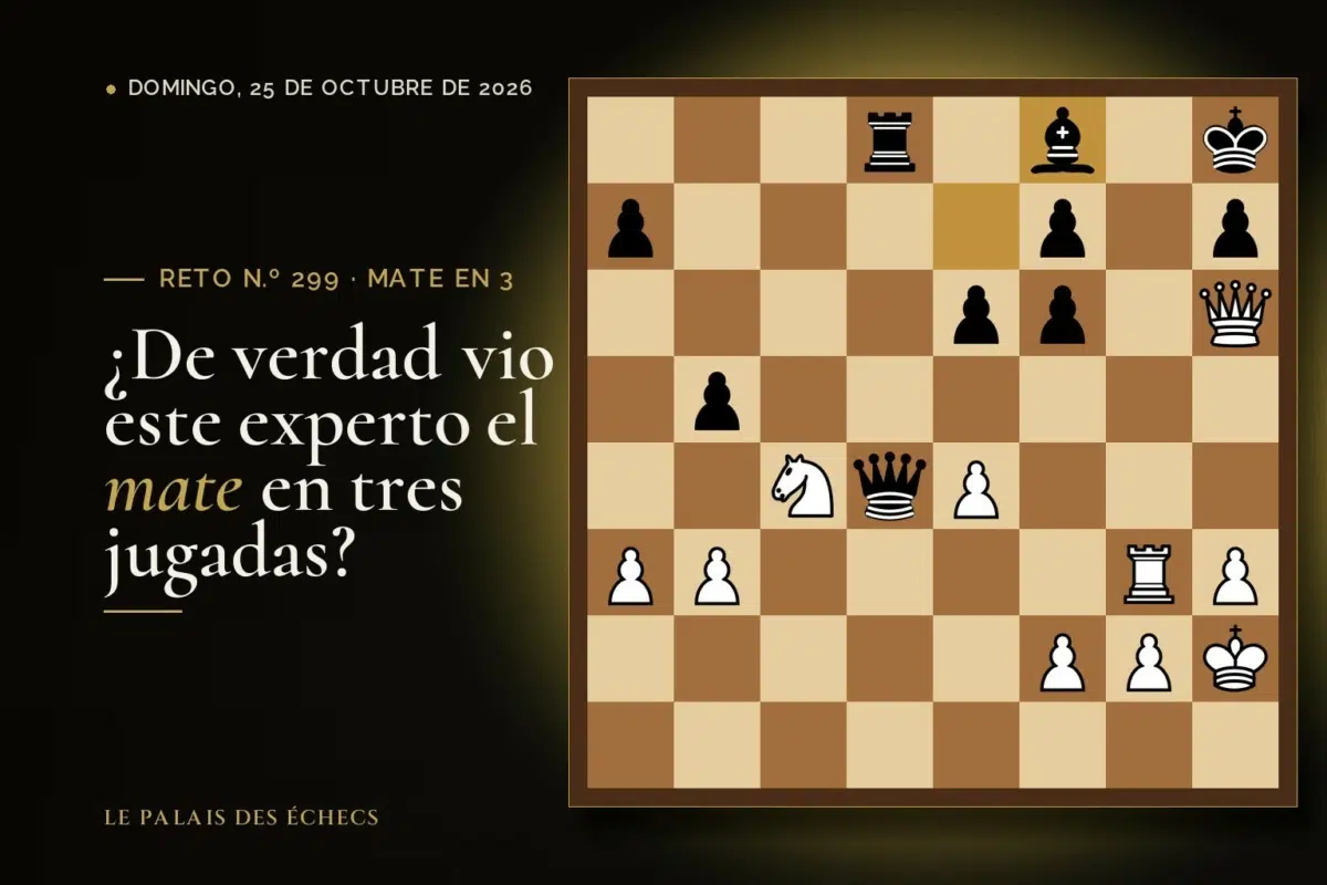 Posición del reto de ajedrez n.º 299: Juegan las blancas y dan mate en 3