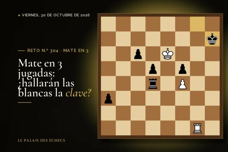 Posición del reto de ajedrez n.º 304: Juegan las blancas y dan mate en 3